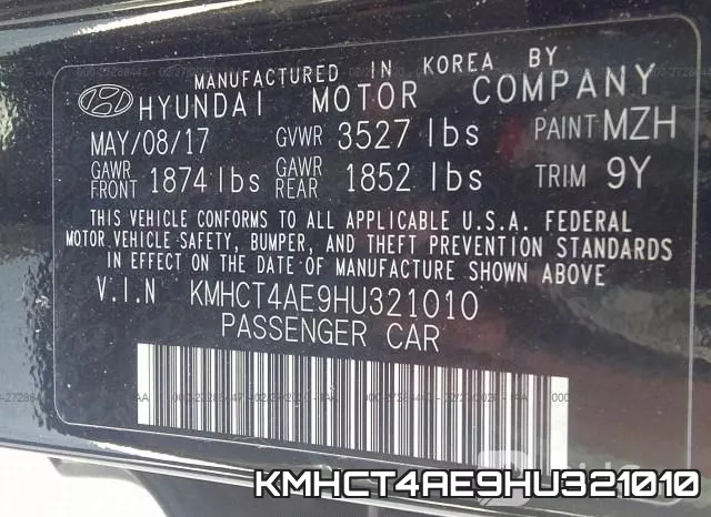 KMHCT4AE9HU321010 фото 10