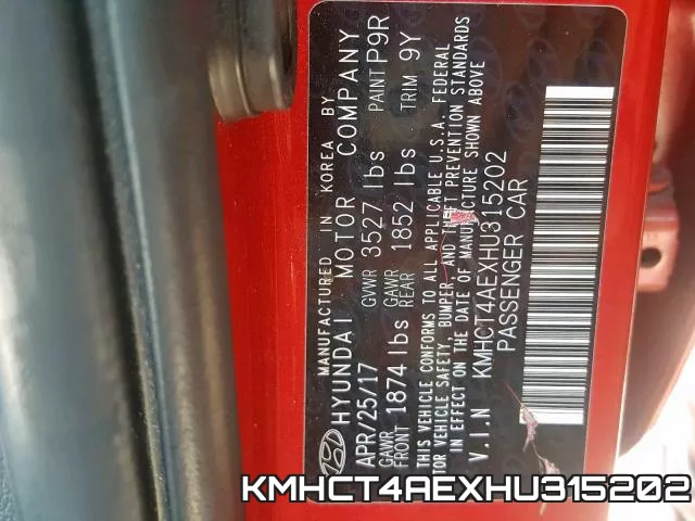 KMHCT4AEXHU315202 фото 2