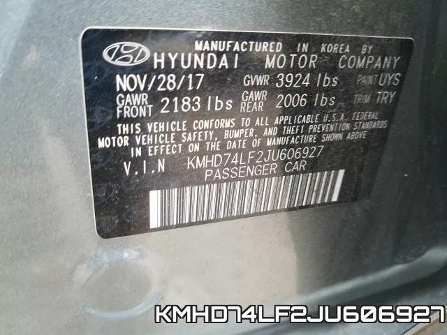 KMHD74LF2JU606927 фото 2