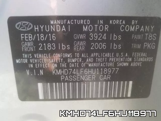 KMHD74LF6HU118977 фото 2