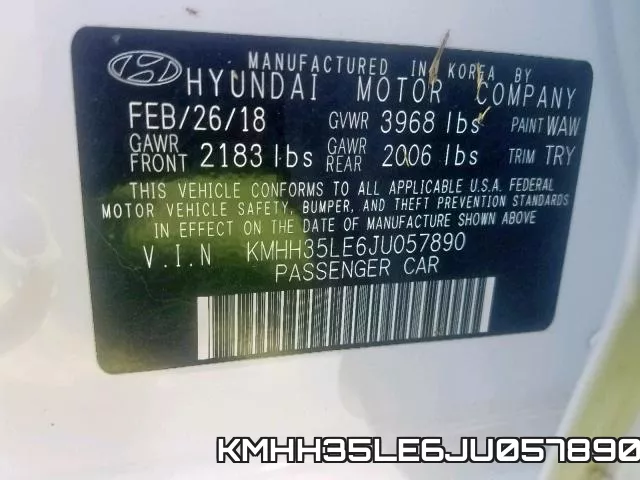 KMHH35LE6JU057890 фото 2