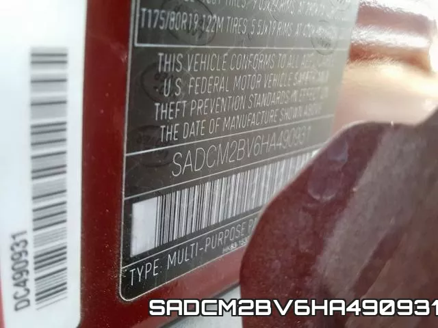 SADCM2BV6HA490931 фото 2