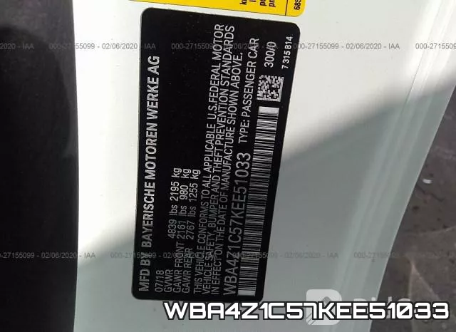 WBA4Z1C57KEE51033 фото 10