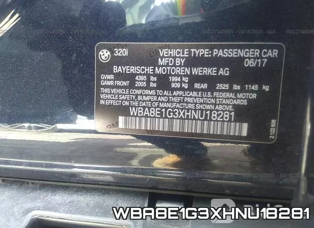 WBA8E1G3XHNU18281 фото 10