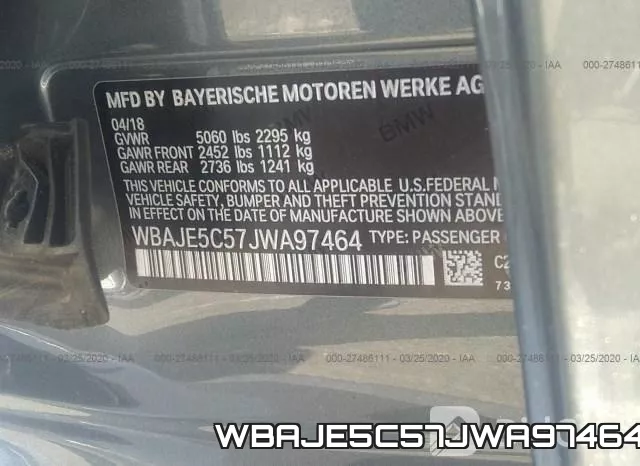 WBAJE5C57JWA97464 фото 10