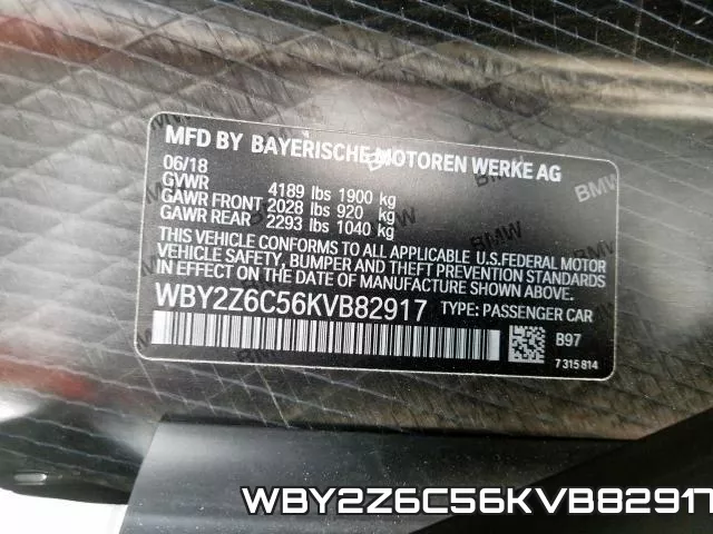 WBY2Z6C56KVB82917 фото 2
