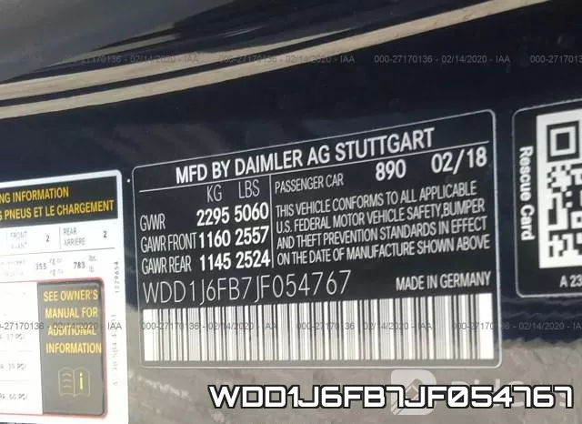 WDD1J6FB7JF054767 фото 10