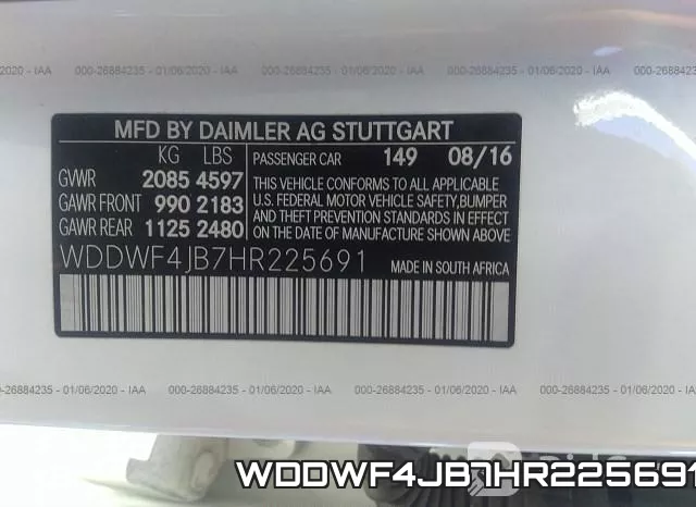 WDDWF4JB7HR225691 фото 10