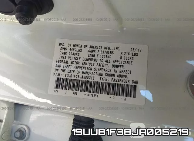 19UUB1F38JA005219 фото 10