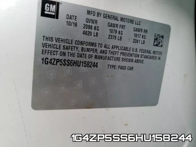 1G4ZP5SS6HU158244 фото 2