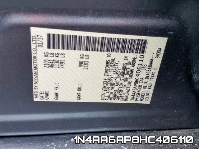 1N4AA6AP8HC406110 фото 2