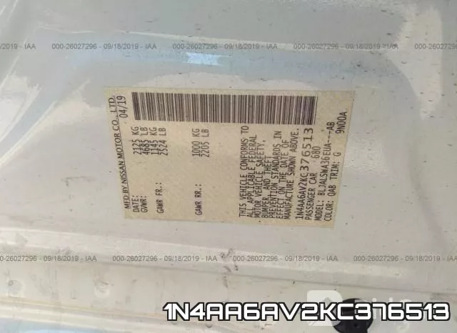 1N4AA6AV2KC376513 фото 10