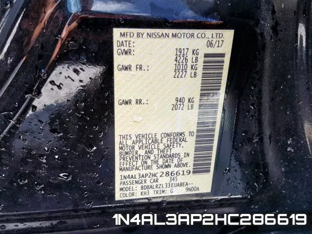 1N4AL3AP2HC286619 фото 2