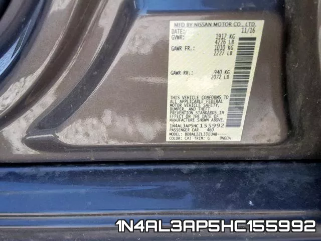 1N4AL3AP5HC155992 фото 2