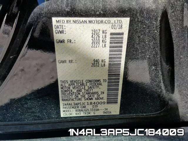 1N4AL3AP5JC184009 фото 2