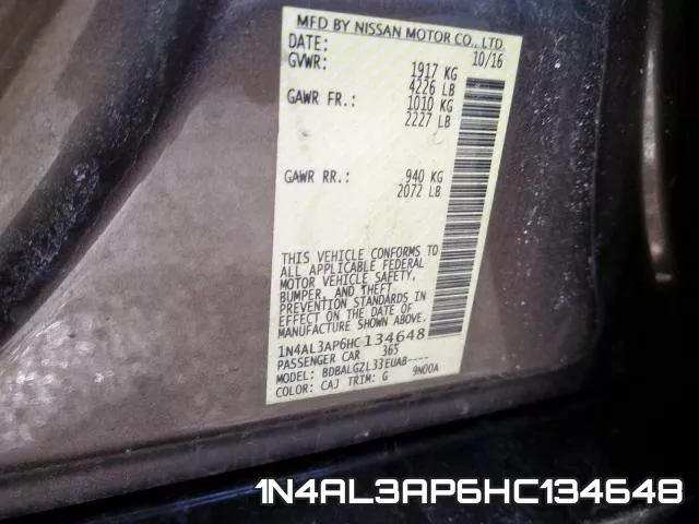 1N4AL3AP6HC134648 фото 2