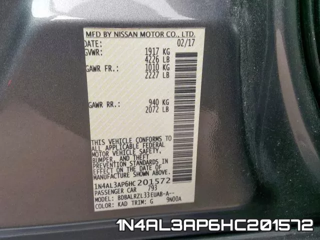 1N4AL3AP6HC201572 фото 2