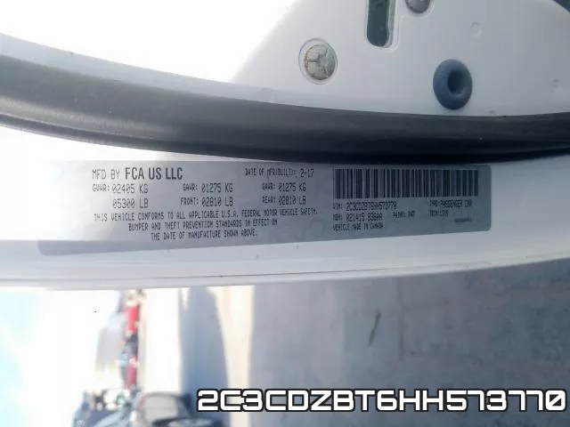 2C3CDZBT6HH573770 фото 2
