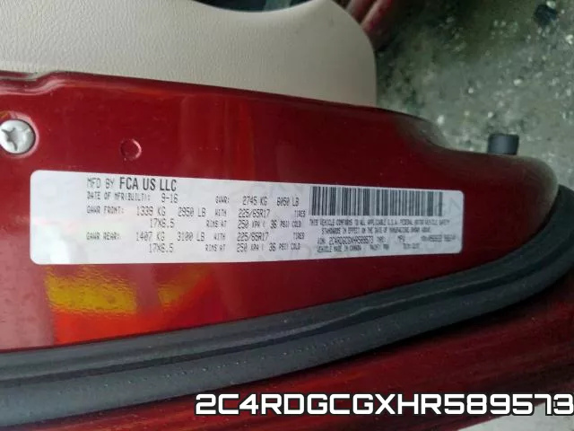 2C4RDGCGXHR589573 фото 2