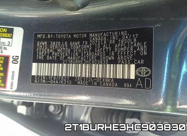 2T1BURHE3HC903830 фото 10