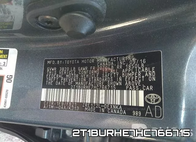2T1BURHE7HC766715 фото 10