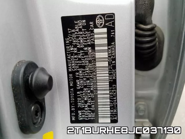 2T1BURHE8JC037130 фото 2