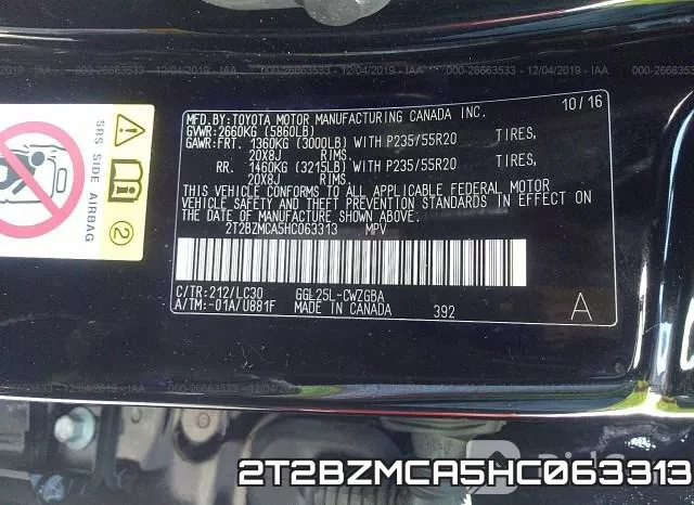 2T2BZMCA5HC063313 фото 10