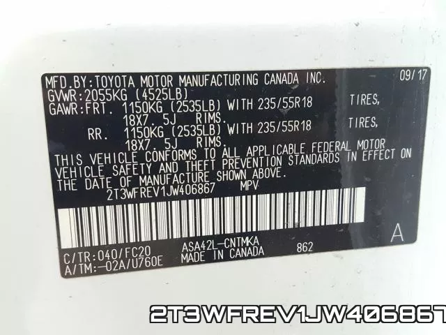 2T3WFREV1JW406867 фото 2