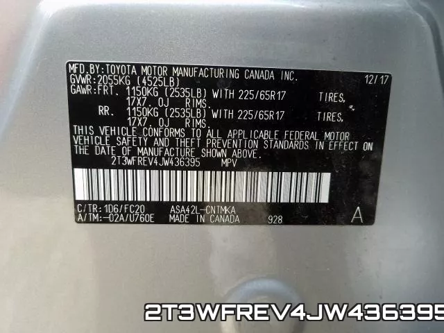 2T3WFREV4JW436395 фото 2