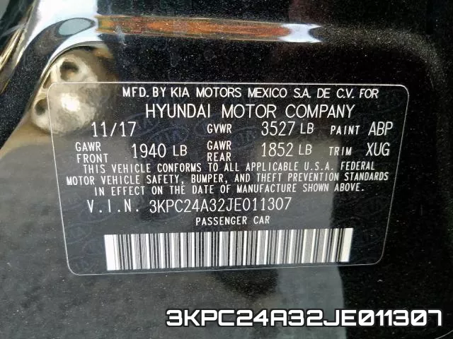 3KPC24A32JE011307 фото 2