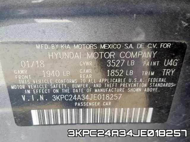 3KPC24A34JE018257 фото 2