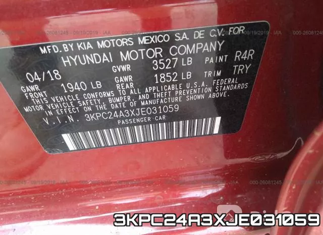 3KPC24A3XJE031059 фото 10