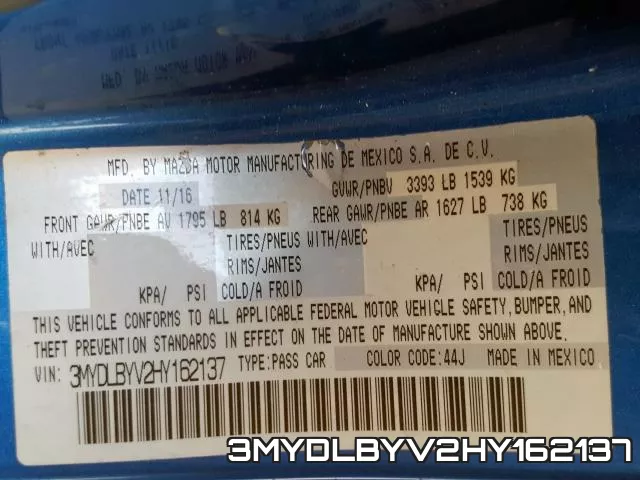 3MYDLBYV2HY162137 фото 2