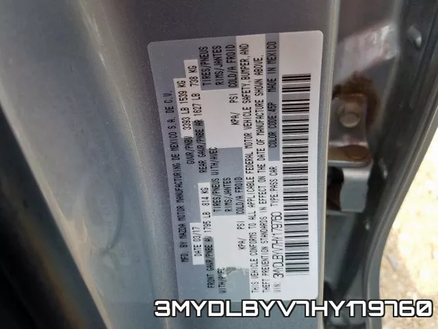 3MYDLBYV7HY179760 фото 2