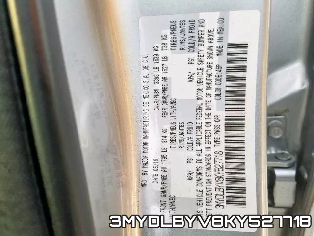 3MYDLBYV8KY527718 фото 2