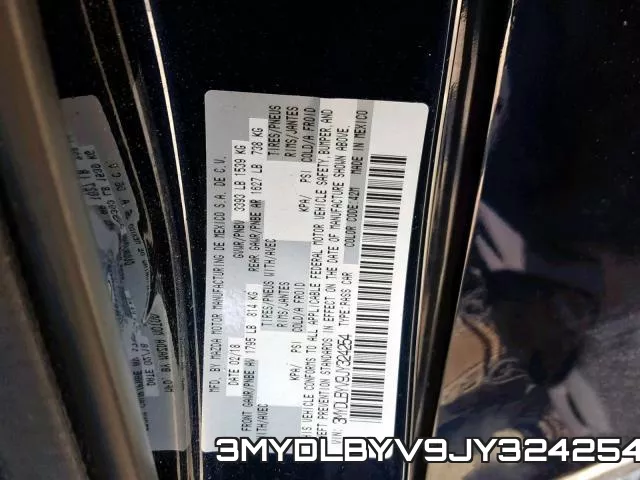 3MYDLBYV9JY324254 фото 2