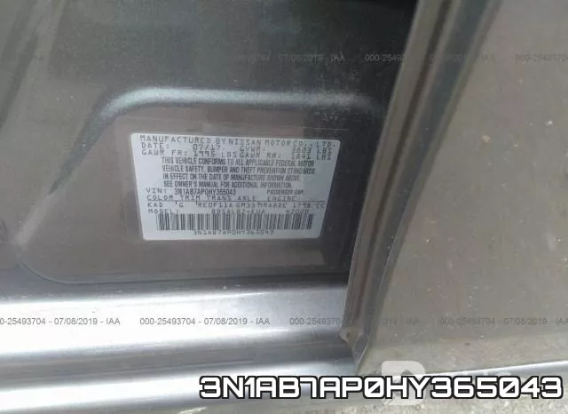 3N1AB7AP0HY365043 фото 10