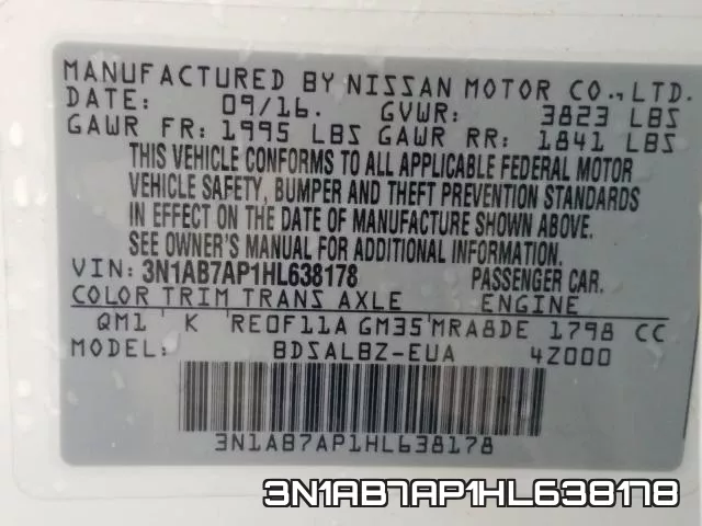 3N1AB7AP1HL638178 фото 2