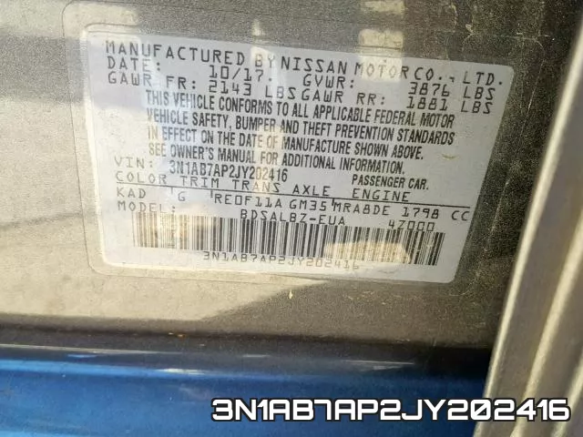 3N1AB7AP2JY202416 фото 2