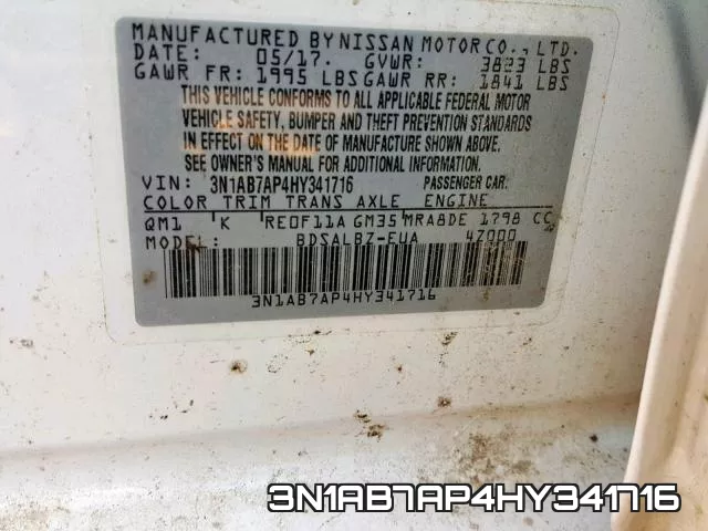 3N1AB7AP4HY341716 фото 2