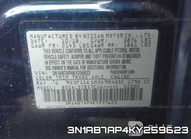 3N1AB7AP4KY259623 фото 10
