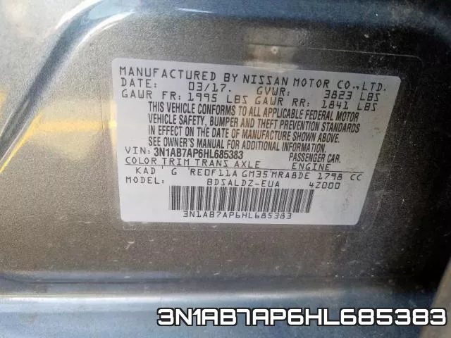 3N1AB7AP6HL685383 фото 2