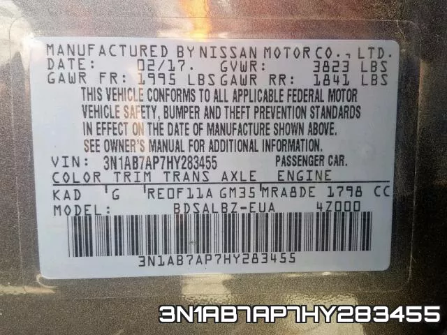 3N1AB7AP7HY283455 фото 2