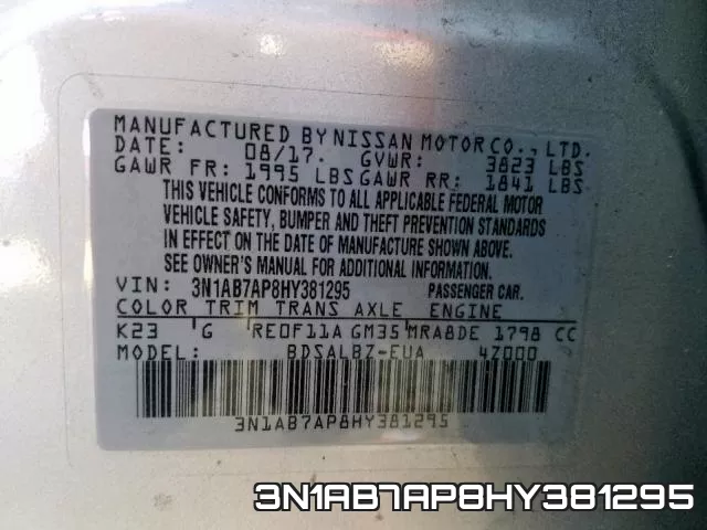 3N1AB7AP8HY381295 фото 2