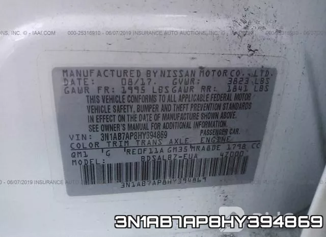 3N1AB7AP8HY394869 фото 10
