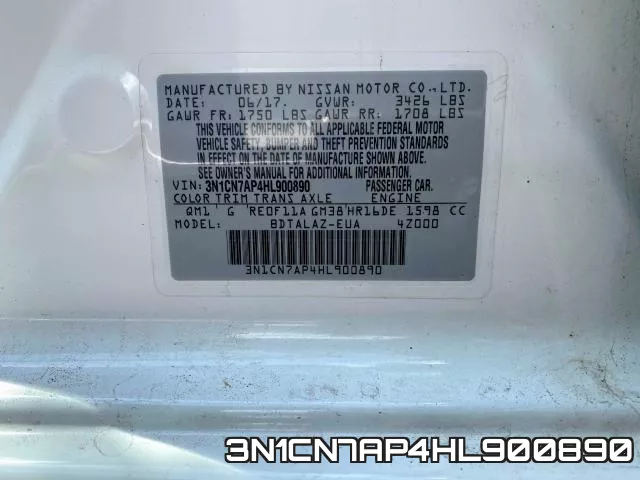 3N1CN7AP4HL900890 фото 2