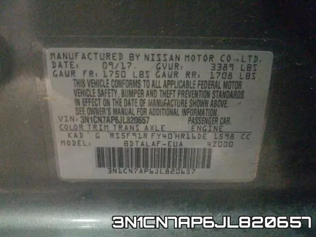 3N1CN7AP6JL820657 фото 2