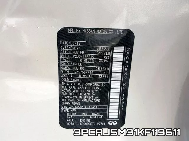 3PCAJ5M31KF113611 фото 2
