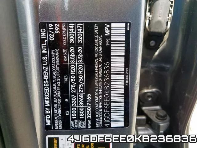 4JGDF6EE0KB236836 фото 2