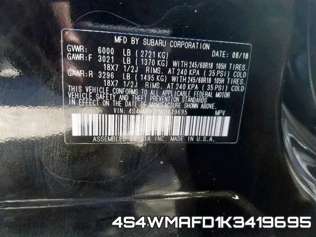 4S4WMAFD1K3419695 фото 2